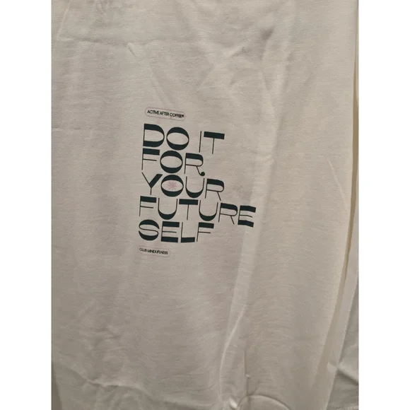 Active After Coffee Do It For Your Future Self T Shirt Size L NWT Funky Floral - Picture 6 of 7